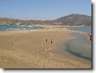 Písečná šíje u mysu Prasonisi,Rhodos