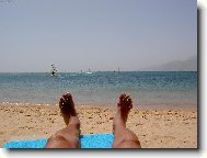 Surf na pláži-surf na moři,Dahab,Egypt